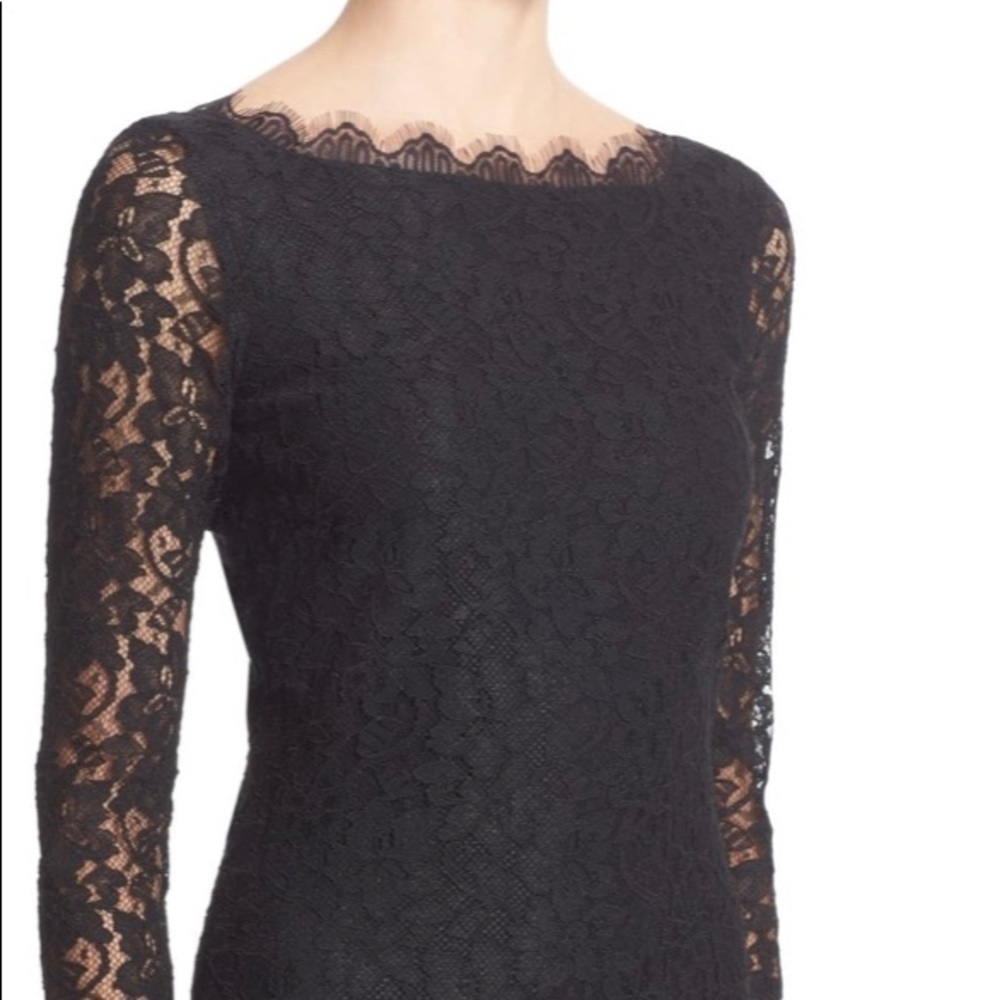 Diane von Furstenberg sheath lace dress.